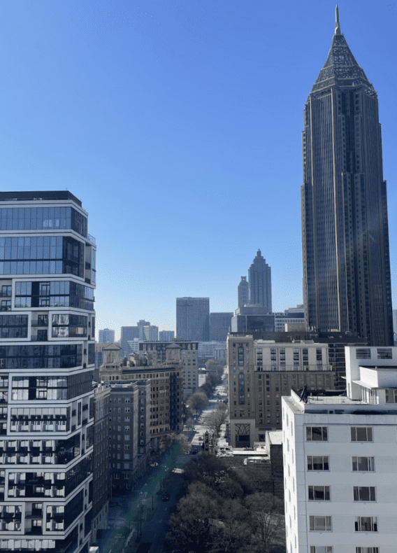 Pool deck views as construction nears completion.